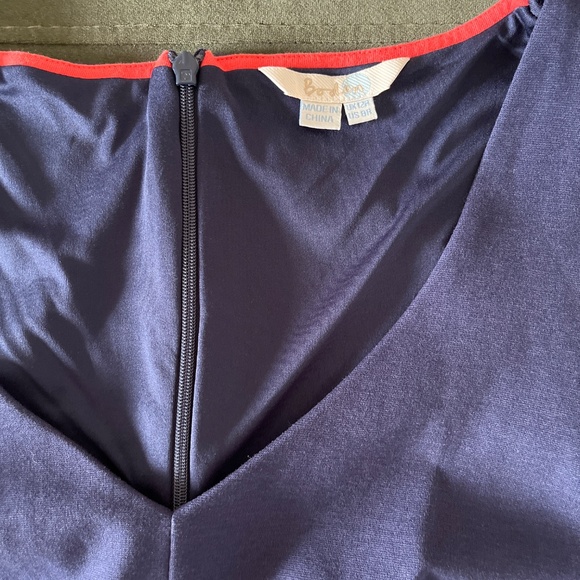NWOT Boden Sarah navy blue ponte vneck  shift dress S-M - Picture 4 of 11